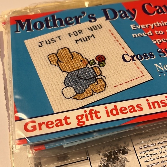 Needlecraft Cross Stitch Mini Cards Mothers Day Birthday Envelopes DIY Lot of 10 - Picture 4 of 7